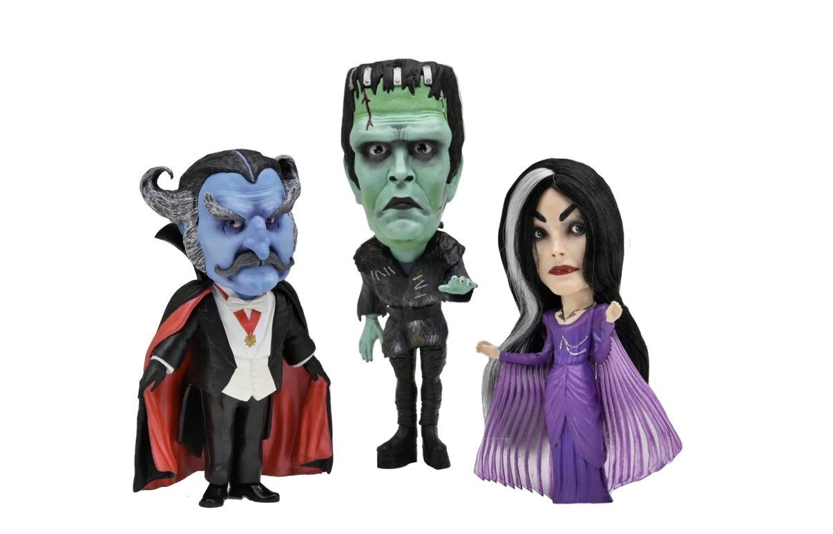 NECA Rob Zombie's The Munsters - Retro Big Head Figure 3 Pack